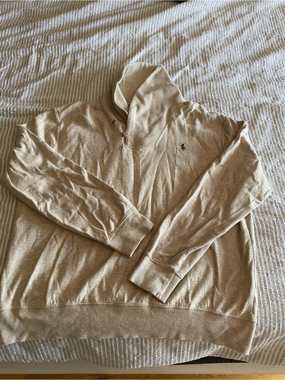 Ralph Lauren Men's Beige Shawl Sweater - Large
